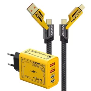 Hot Selling 120W Set 2 USB QC 2 Type-C PD 4 1 Charger Adapter for iPhone